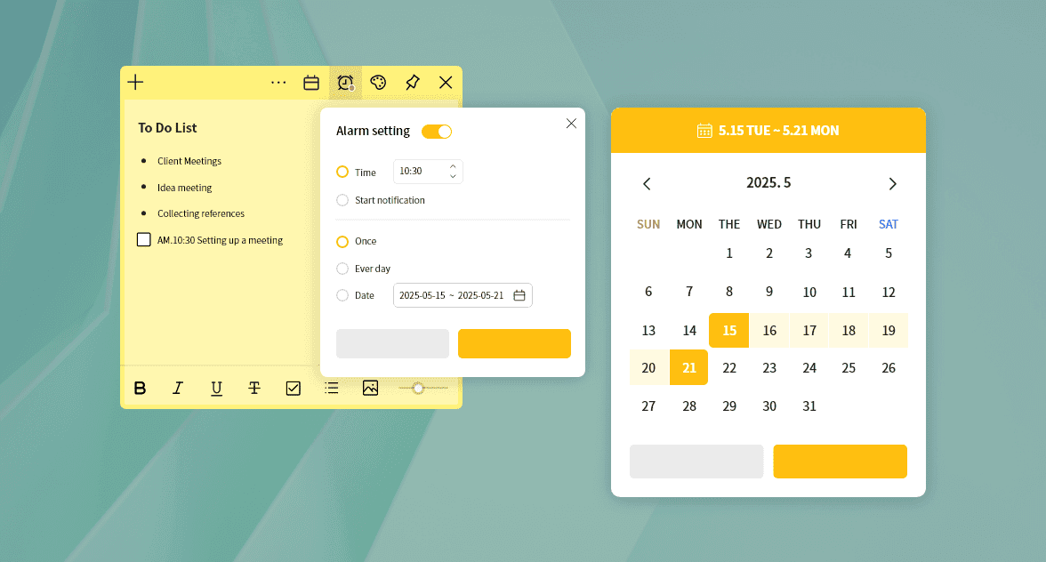 체크리스트 및 할 일 목록
